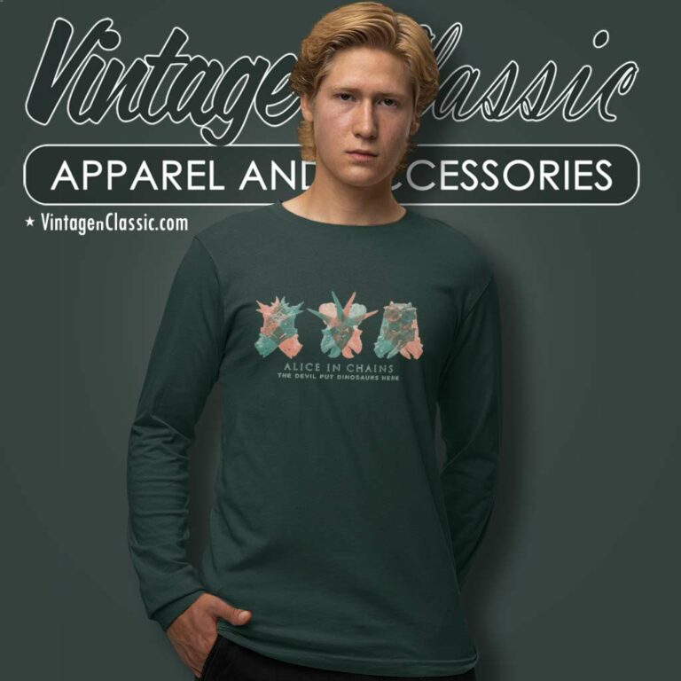 Alice In Chains Shirt The Devil Put Dinosaurs Album Long Sleeve Tee Alice In Chains Shirt The Devil Put Dinosaurs Album Long Sleeve Tee