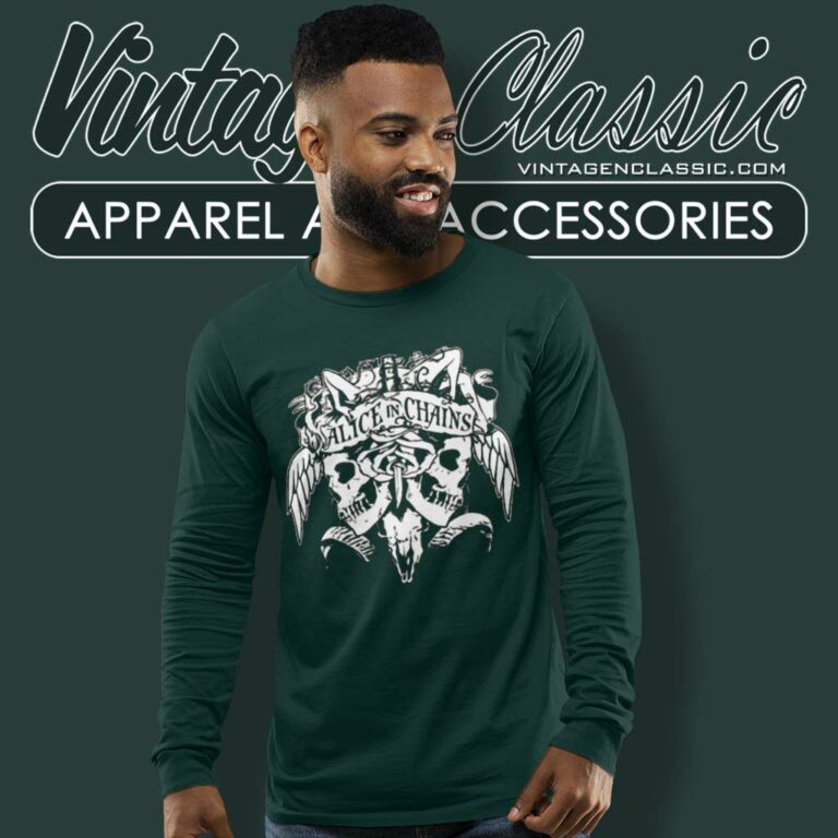 Alice In Chains Skulls Long Sleeve Tee Alice In Chains Skulls Long Sleeve Tee