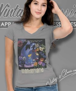 Alice In Wonderland Curiouser And Curiouser Shirt V Neck TShirt
