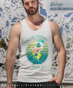 Alice In Wonderland Hatter Mad Vibes Only Tank Top Racerback