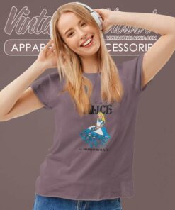 Alice In Wonderland Holding Flowers Shirts Women TShirt