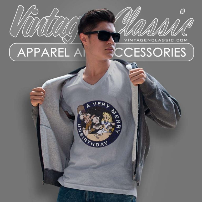 Alice In Wonderland Shirt A Very Merry Unbirthday V Neck TShirt Alice In Wonderland Shirt A Very Merry Unbirthday V Neck TShirt