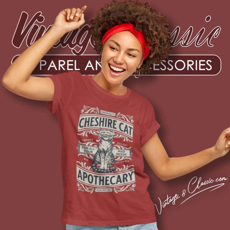 Alice In Wonderland Shirt Cheshire Cat Apothecary Women TShirt Alice In Wonderland Shirt Cheshire Cat Apothecary Women TShirt
