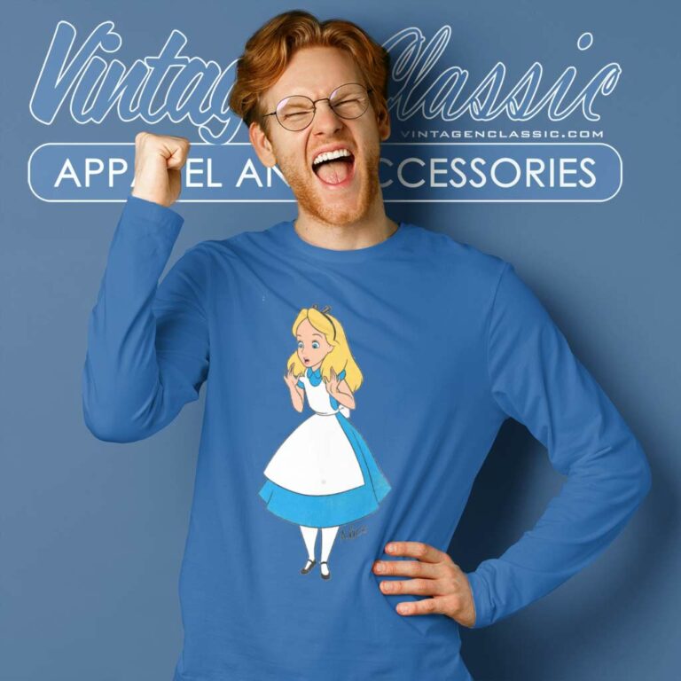 Alice In Wonderland Surprised Shirt Long Sleeve Tee Alice In Wonderland Surprised Shirt Long Sleeve Tee