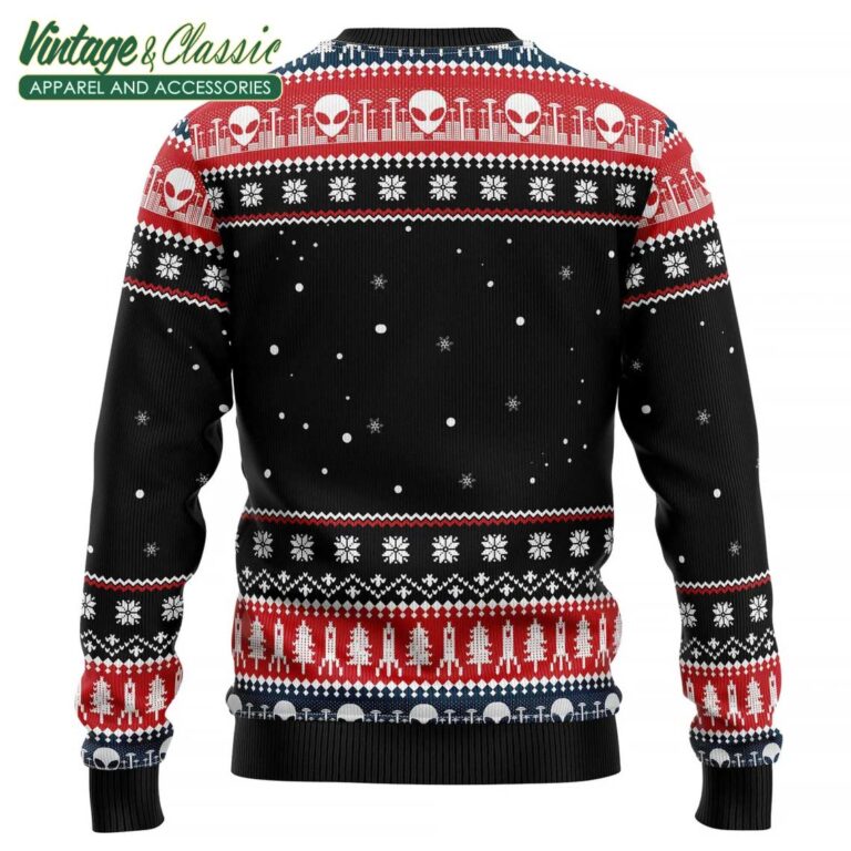 Alien Christmas Ugly Christmas Sweater back Alien Christmas Ugly Christmas Sweater back
