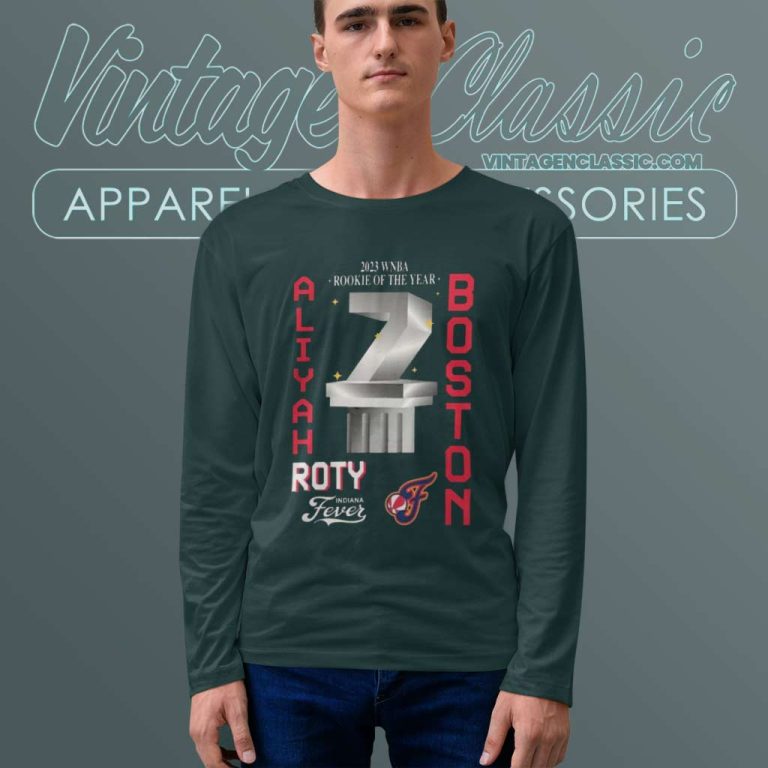 Aliyah Boston Indiana Fever 2023 Wnba Rookie Of The Year Long Sleeve Tee Aliyah Boston Indiana Fever 2023 Wnba Rookie Of The Year Long Sleeve Tee