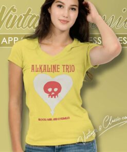 Alkaline Trio Bhe Heartskull V Neck TShirt 1
