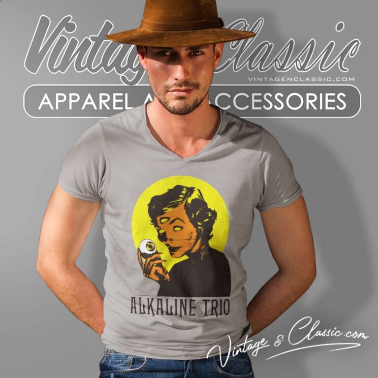 Alkaline Trio Girl 3 Eyes V Neck TShirt Alkaline Trio Girl 3 Eyes V Neck TShirt