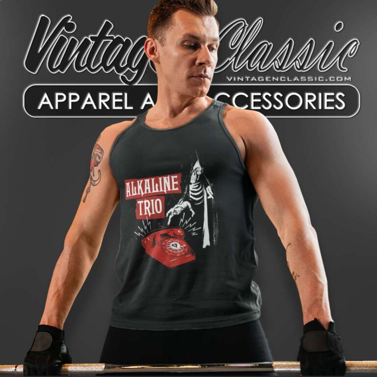 Alkaline Trio Skull Call Me Tank Top Racerback Alkaline Trio Skull Call Me Tank Top Racerback
