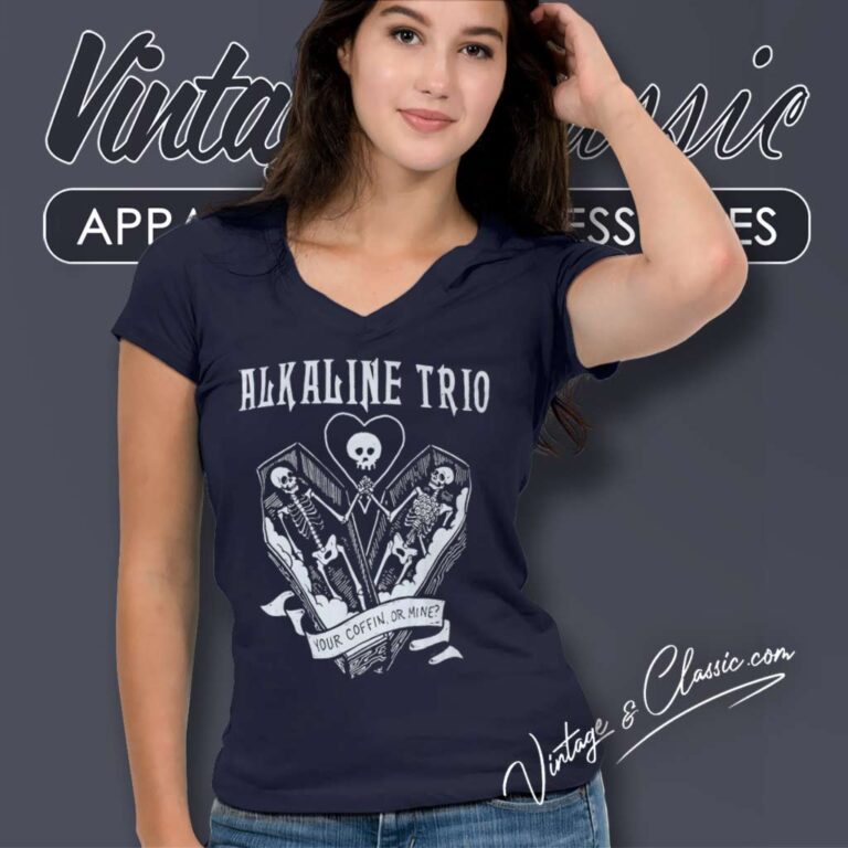 Alkaline Trio Your Coffin Or Mine V Neck TShirt Alkaline Trio Your Coffin Or Mine V Neck TShirt