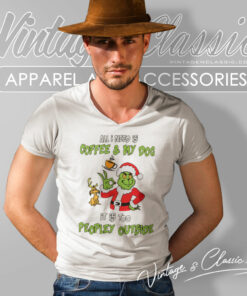 All I Need Dog Grinch Christmas V Neck TShirt