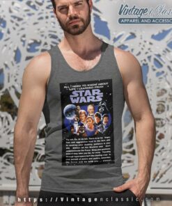 All I Need To Know About Life I Learned From Star Wars Tank Top Racerback