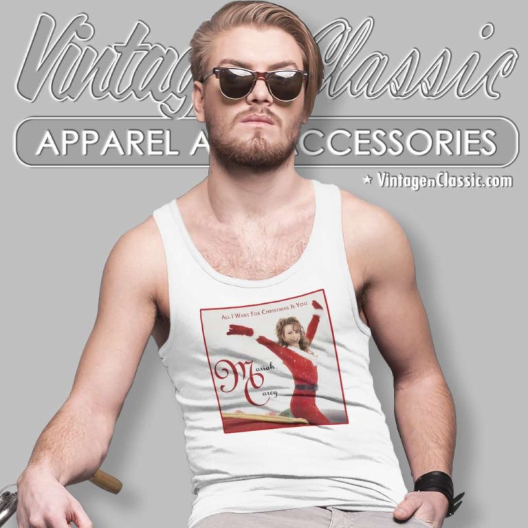 All I Want For Christmas Is You Album Cover Tank Top Racerback All I Want For Christmas Is You Album Cover Tank Top Racerback