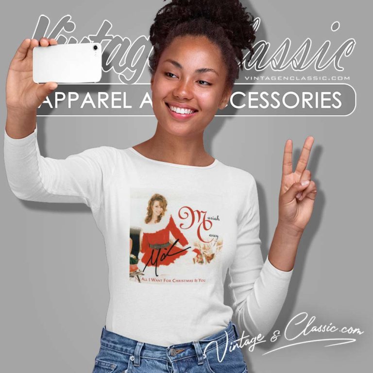 All I Want For Christmas Is You Shirt Mariah Carey Album Cover Long Sleeve Tee All I Want For Christmas Is You Shirt Mariah Carey Album Cover Long Sleeve Tee
