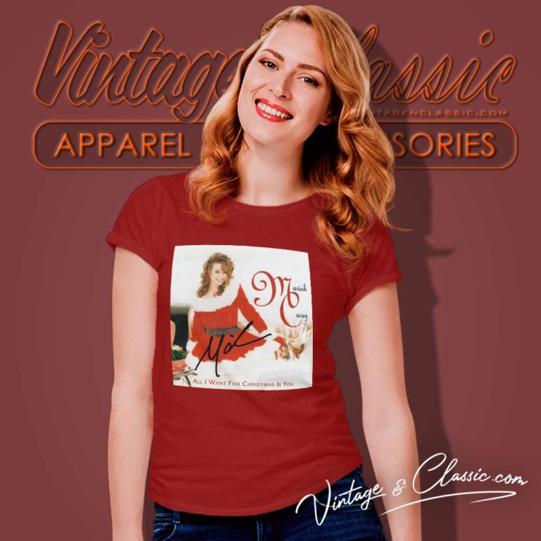 All I Want For Christmas Is You Shirt Mariah Carey Album Cover Women TShirt All I Want For Christmas Is You Shirt Mariah Carey Album Cover Women TShirt