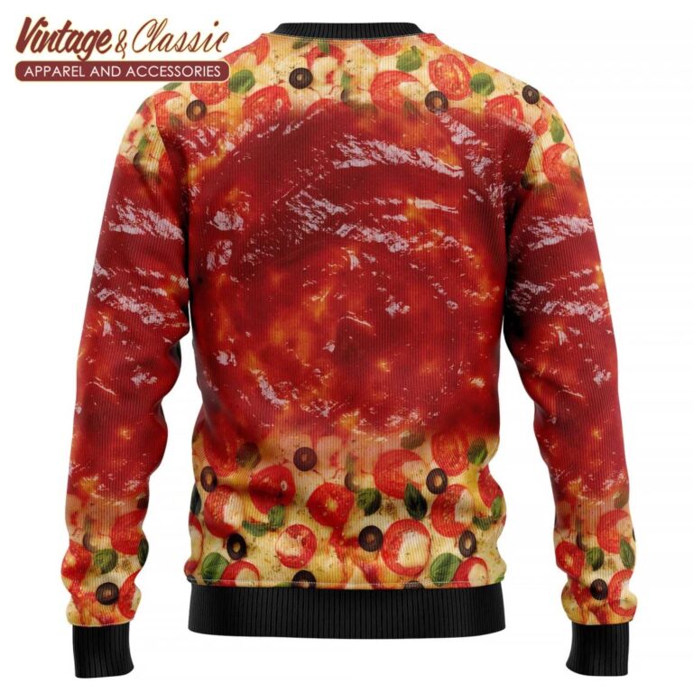 All I Want for Christmas is Pizza Ugly Christmas Sweater back All I Want for Christmas is Pizza Ugly Christmas Sweater back