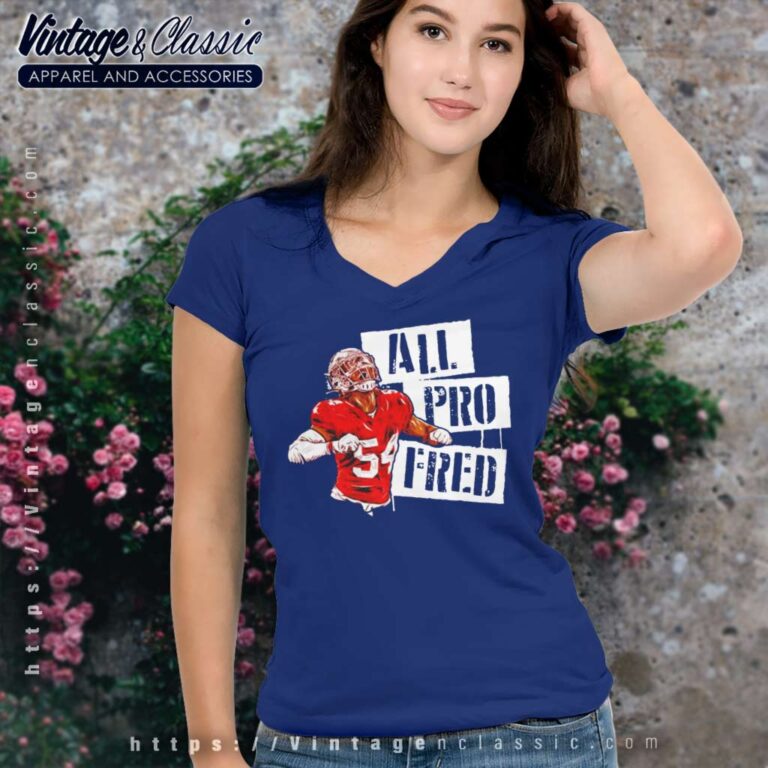 All Pro Fred Warner San Francisco 49ers V Neck TShirt All Pro Fred Warner San Francisco 49ers V Neck TShirt