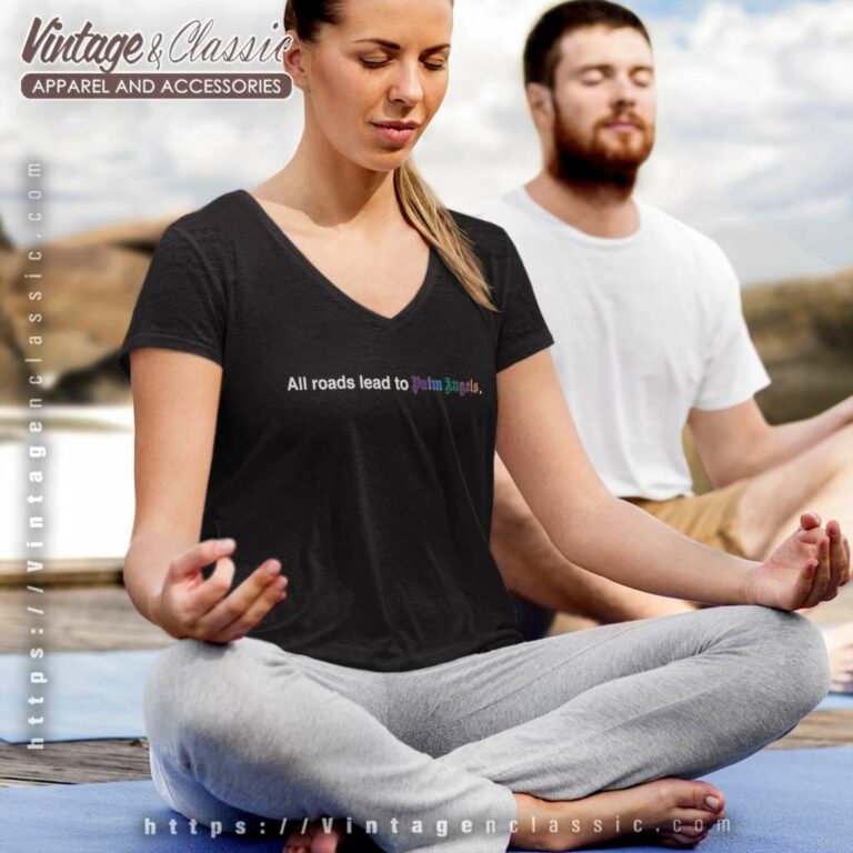 All Roads Lead To Palm Angel V Neck TShirt All Roads Lead To Palm Angel V Neck TShirt