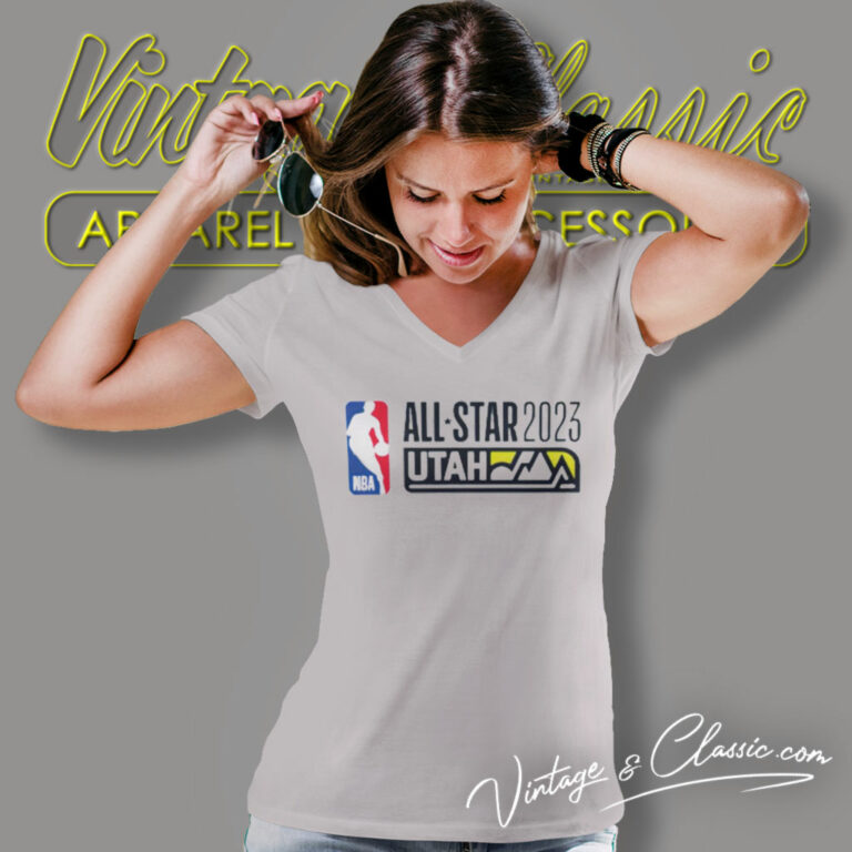 All Star 2023 Utah Jazz V Neck TShirt All Star 2023 Utah Jazz V Neck TShirt