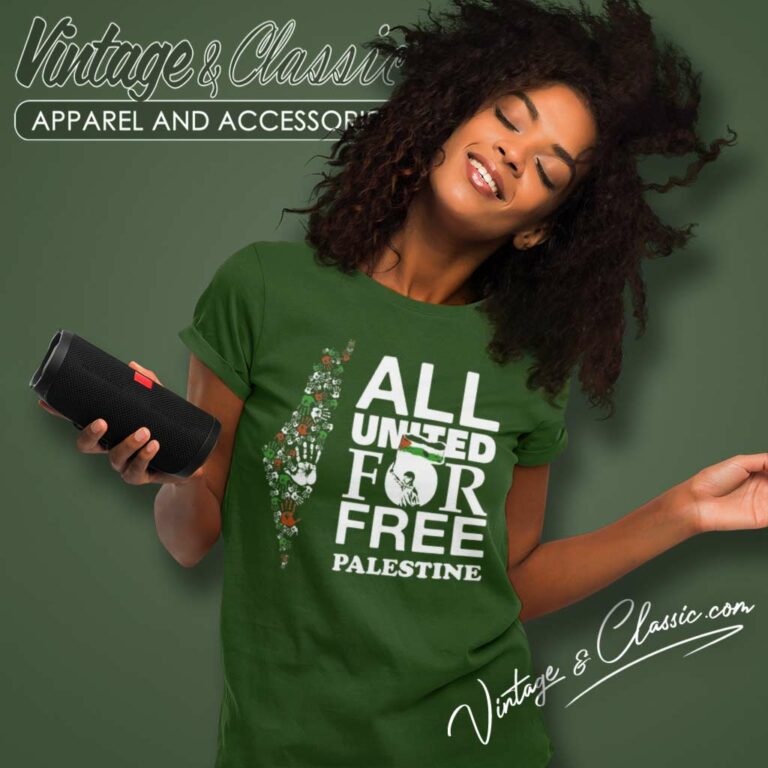 All United For Free Palestine Women TShirt All United For Free Palestine Women TShirt