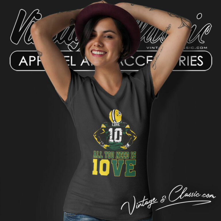 All You Need Is Jordan Love Packers Player V Neck TShirt All You Need Is Jordan Love Packers Player V Neck TShirt
