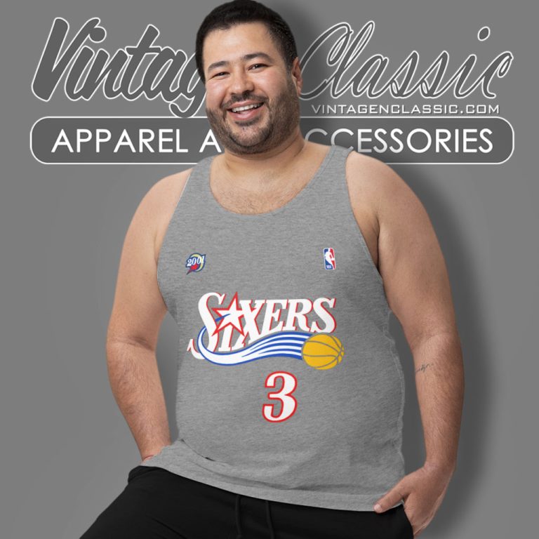 Allen Iverson Philadelphia 76ers Mitchell Ness Tank Top Racerback Allen Iverson Philadelphia 76ers Mitchell Ness Tank Top Racerback