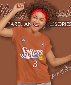 Allen Iverson Philadelphia 76ers Mitchell Ness Women T Shirt