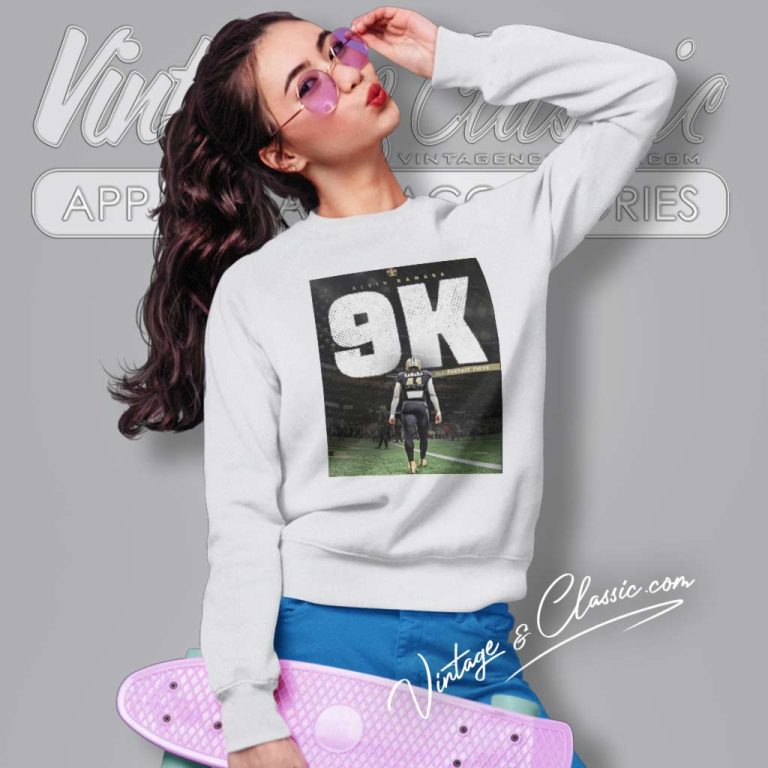 Alvin Kamara New Orleans Saints 9000 All Purpose Yards Sweatshirt Alvin Kamara New Orleans Saints 9000 All Purpose Yards Sweatshirt