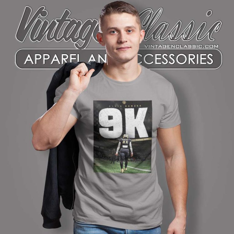 Alvin Kamara New Orleans Saints 9000 All Purpose Yards T Shirt Alvin Kamara New Orleans Saints 9000 All Purpose Yards T Shirt