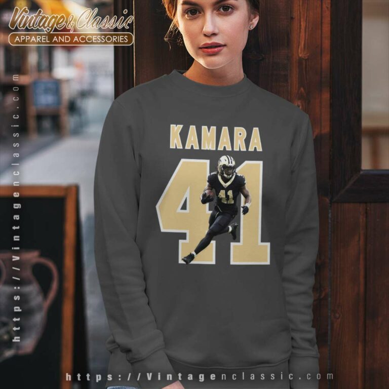 Alvin Kamara New Orleans Saints Highland Sweatshirt Alvin Kamara New Orleans Saints Highland Sweatshirt