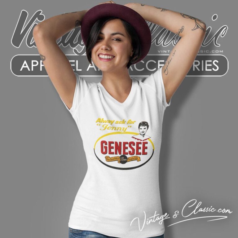 Always Ask For A Jenny Genesee Beer V Neck TShirt Always Ask For A Jenny Genesee Beer V Neck TShirt