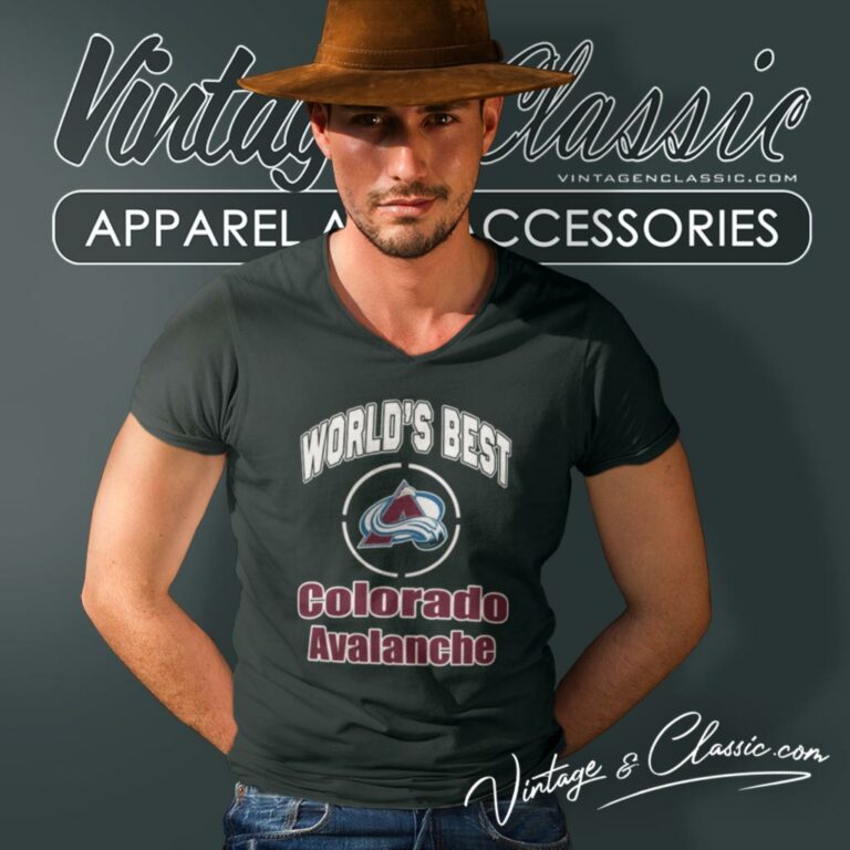 Amazing Worlds Best Dad Colorado Avalanche V Neck TShirt Amazing Worlds Best Dad Colorado Avalanche V Neck TShirt