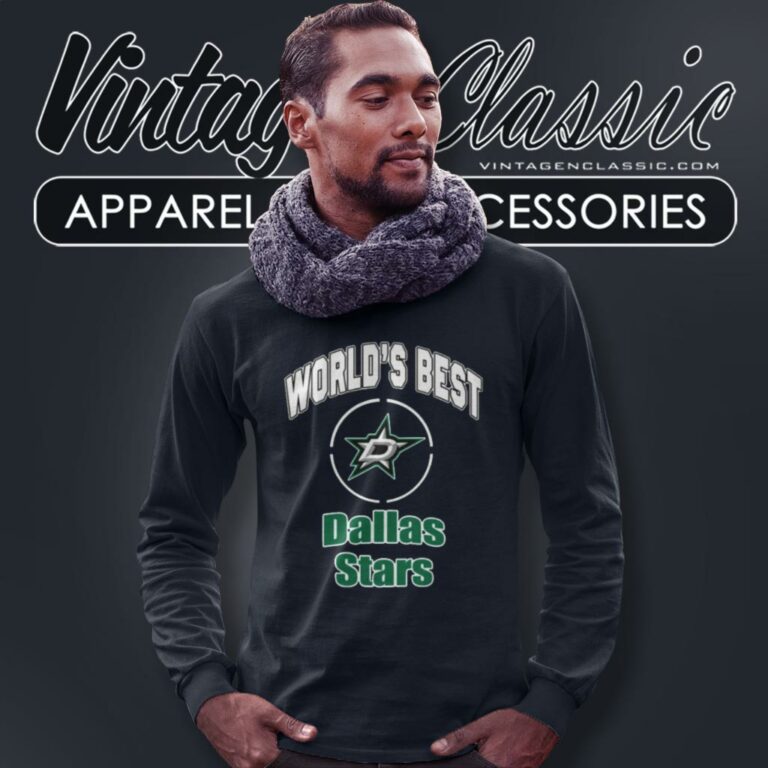 Amazing Worlds Best Dad Dallas Stars Long Sleeve Tee Amazing Worlds Best Dad Dallas Stars Long Sleeve Tee