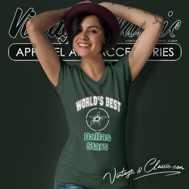 Amazing Worlds Best Dad Dallas Stars V Neck TShirt Amazing Worlds Best Dad Dallas Stars V Neck TShirt