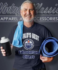 Amazing Worlds Best Dad Edmonton Oilers V Neck TShirt