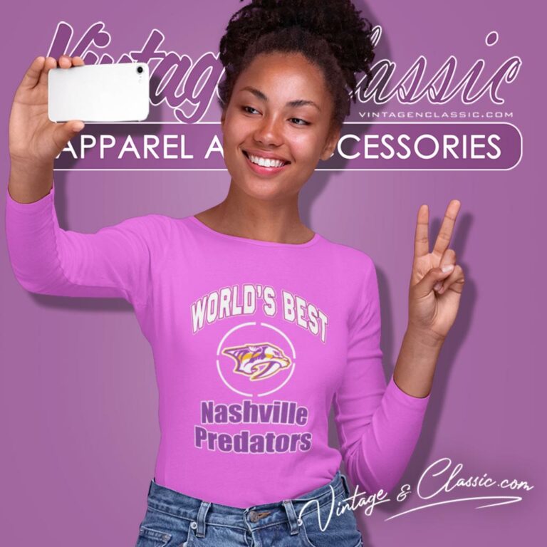 Amazing Worlds Best Dad Nashville Predators Long Sleeve Tee Amazing Worlds Best Dad Nashville Predators Long Sleeve Tee