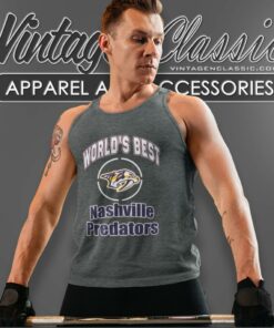 Amazing Worlds Best Dad Nashville Predators Tank Top Racerback
