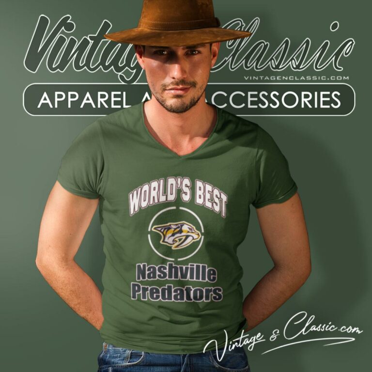 Amazing Worlds Best Dad Nashville Predators V Neck TShirt Amazing Worlds Best Dad Nashville Predators V Neck TShirt