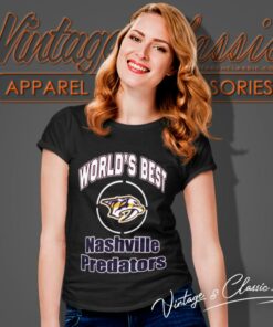 Amazing Worlds Best Dad Nashville Predators Women T Shirt