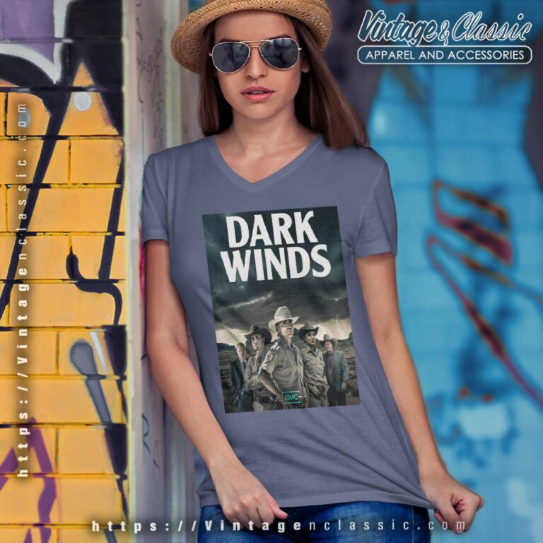Amc Dark Winds Season 2 Poster V Neck TShirt Amc Dark Winds Season 2 Poster V Neck TShirt