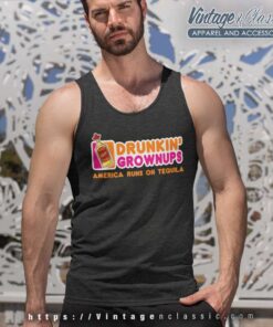 America Runs On Tequila Tank Top Racerback