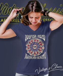 American Beauty Beer Shirt Dogfish Head And The Grateful Dead Present V Neck TShirt
