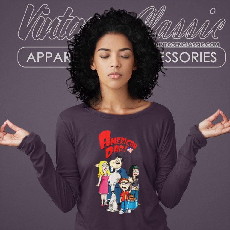 American Dad Shirt Main Characters Long Sleeve Tee American Dad Shirt Main Characters Long Sleeve Tee