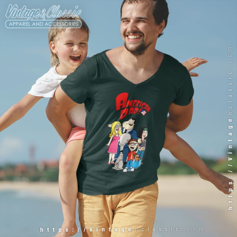 American Dad Shirt Main Characters V Neck TShirt American Dad Shirt Main Characters V Neck TShirt