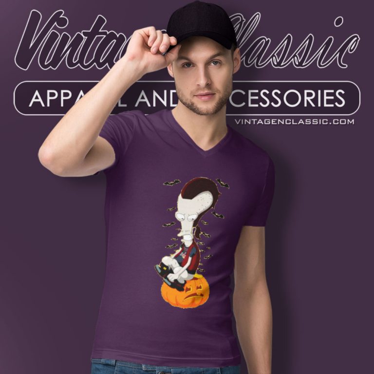 American Dad Shirt Riky Sapnish Versus Halloween V Neck TShirt American Dad Shirt Riky Sapnish Versus Halloween V Neck TShirt
