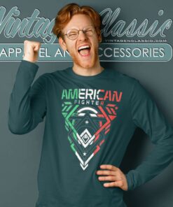 American Fighter Firefighter Gift Long Sleeve Tee