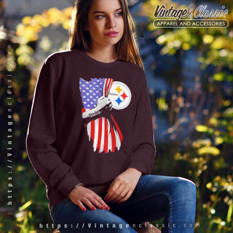 American Flag Pittsburgh Steelers Sweatshirt American Flag Pittsburgh Steelers Sweatshirt
