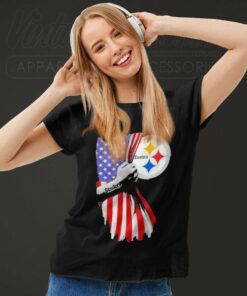 American Flag Pittsburgh Steelers Women TShirt