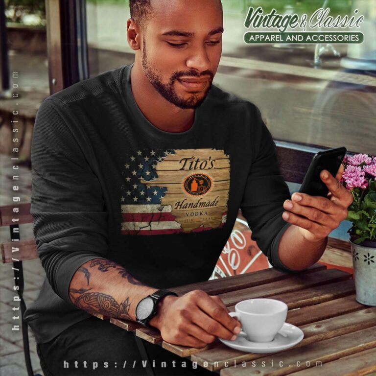 American Flag Titos Handmade Vodka Sweatshirt American Flag Titos Handmade Vodka Sweatshirt