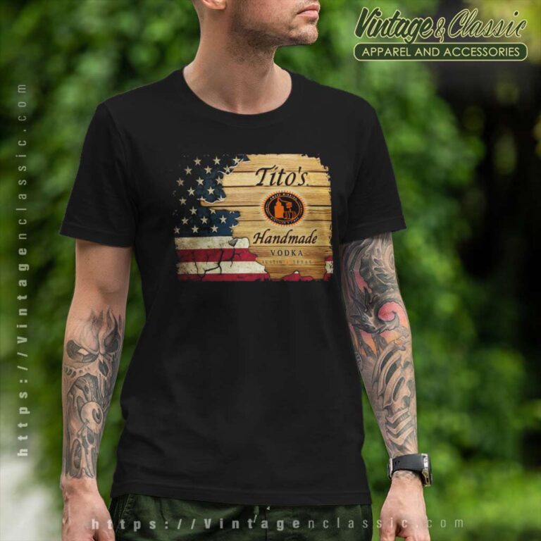American Flag Titos Handmade Vodka T Shirt American Flag Titos Handmade Vodka T Shirt